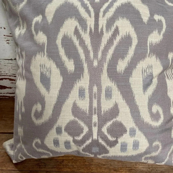 Custom Made Purple Ikat Print Accent Pillow Cover - Picture 5 of 7